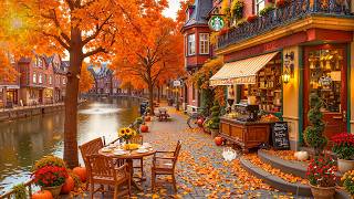 スターバックスジャズ【途中広告なし】紅葉舞う運河沿いのカフェで聴く