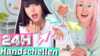 24 Stunden HANDSCHELLEN gefesselt mit BFF 🔐| ViktoriaSarina