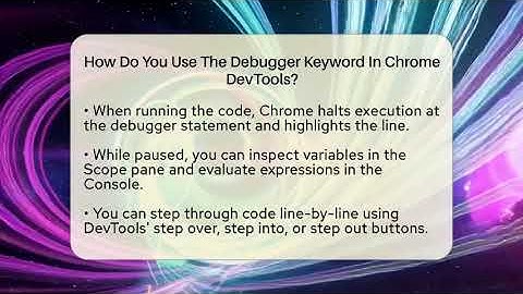 How Do You Use The Debugger Keyword In Chrome DevTools? - Learn To Troubleshoot