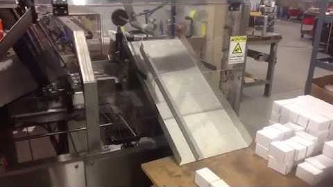 Econocorp E-System 2000 Cartoner with Belt Conveyor and Overhead Pivoting Infeed | ProPac.com