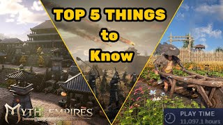 Top 5 Things you Should Know Before you Start (Tips from a Veteran Player) -  Myth of Empires