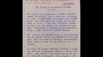 Article writing on  problem of unemployment l article writing class 6/7/8/9/10/11/12