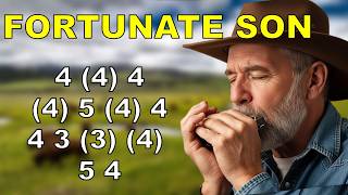 Fortunate Son Harmonica In C, Armónica C, Tabs, Blues Harp C, Gaita De Boca C, Mundharmonika C