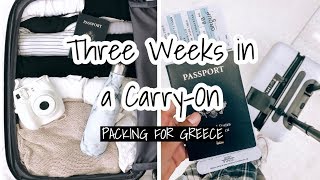 three weeks in a carry-on | packing for greece