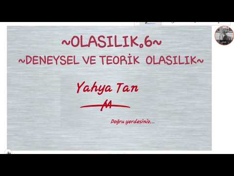 OLASILIK.6-DENEYSEL VE TEORİK OLASILIK #YKS #TYT #AYT #OLASILIK