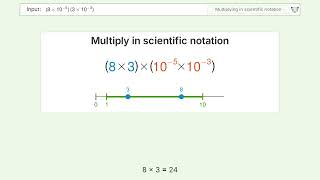 Scientific Notation Operation 8*10^-5*3*10^-3: Step-by-Step Video Solution