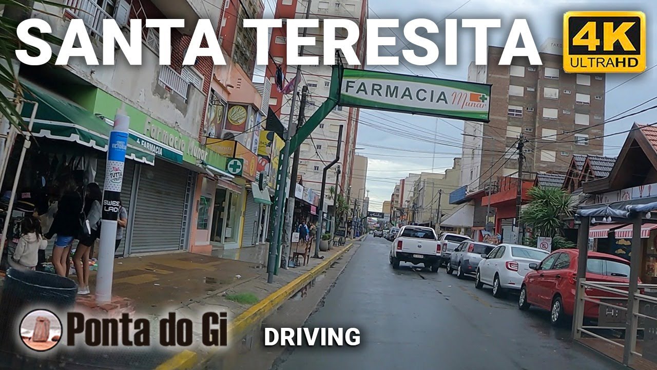 [4K] SANTA TERESITA -centro- #driving TOUR con lluvia 2023 PASEO VIRTUAL Costa Atlántica ARGENTINA