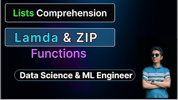 Master List Comprehension, Zip & Lambda Function In Python For Data Science and ML Engineers 👌