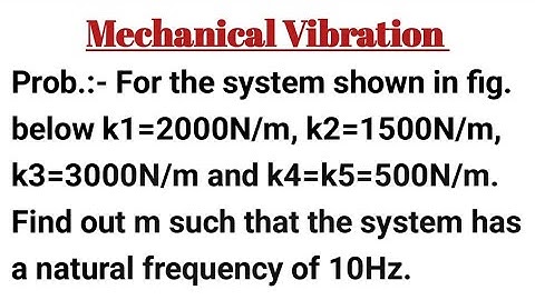 Numerical Problem based on Mechanical Vibration ll Mechanical Vibration ll Mechanical Engineering