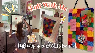 Hobby Vlog! 🤩🧵Tufting MAXIMALIST Wall Decor!🌈🦄