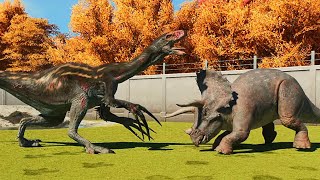 Triceratops Vs Therizinosaurus -Jurassic World Evolution 3! screenshot 5