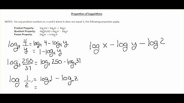 Chapter 7-4 video 2: The Quotient Property of Logarithms