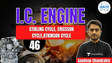 Stirling Cycle, Ericsson Cycle,Atkinson Cycle  | I.C.Engine | L 46 | GATE/ESE 2022 #Sandeepsir
