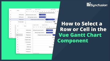 How to Select a Row or Cell in the Vue Gantt Chart Component