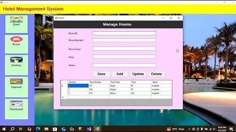 C# Full Project (Hotel Management System) with Source Code