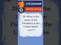 2023-2024 U.S CITIZENSHIP TEST, Civics Test (QUESTION 28) Naturalization #youtubeshorts