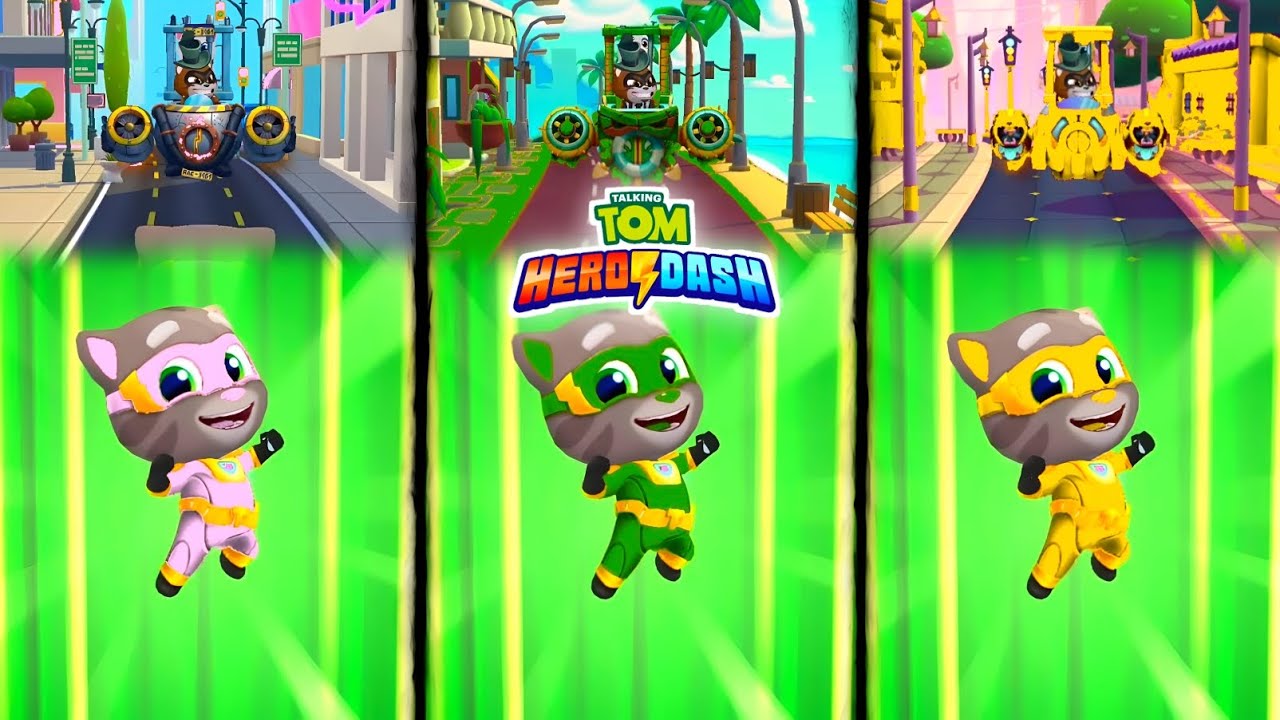 talking-tom-hero-dash-3-colourful-suit-3-hero-tom-and-fight-the-city