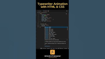 Typewriter Text Animation in HTML & CSS #coding #css #html #programming #shorts