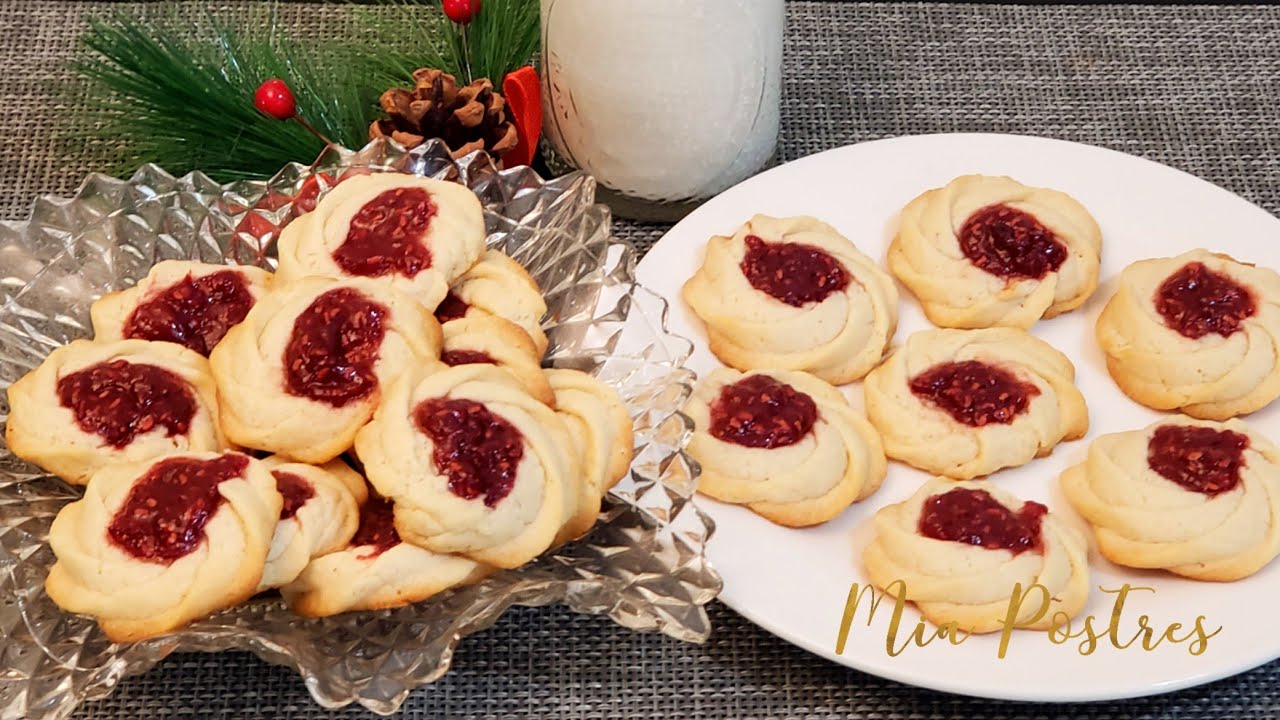 GALLETAS DE QUESO CREMA Y MERMELADA. riquisimas 😋 mia postres.