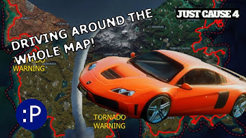 Just Cause 4 TIMELAPSE Driving the Edge of the Map, Scenic Route Ep13