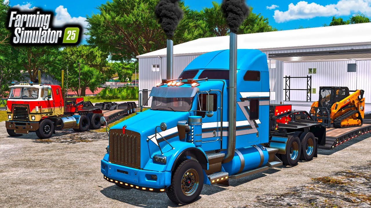 BUILDING "AWESOME" $2,999,999 TRUCKING SHOP! (NEW KENWORTH T800) | FS25