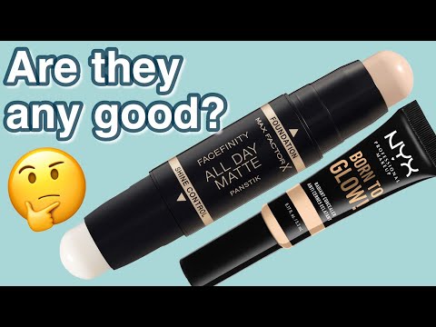 Trying the Max Factor Facefinity All Day Matte Panstik Foundation + NYX  Born to Glow Concealer - YouTube