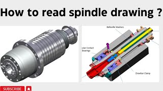 How to read spindle drawing/ bearing arrangement @VMC