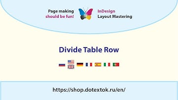 Split Table Row in InDesign