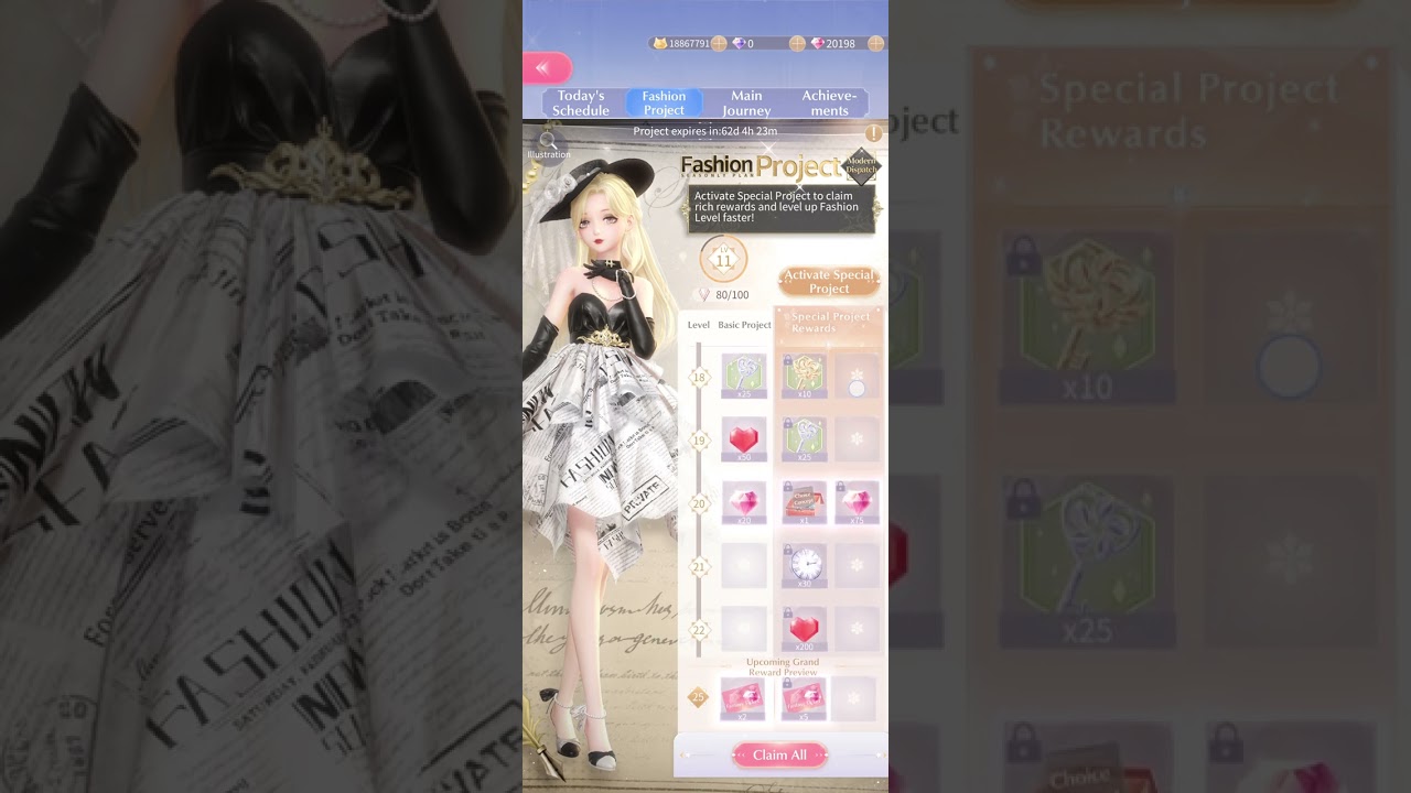 Fashion Project XXVII: Modern Dispatch - Reward and Set Previews - Shining Nikki Gameplay