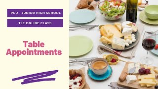 TLE Online Class: Table Appointments