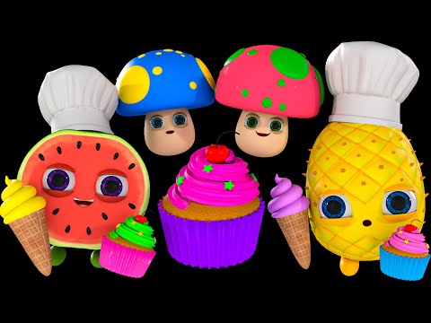 Funky Fruits Muffin Man Baby Sensory Disco Fruit Party! - Fun Video With Music And Dancing!