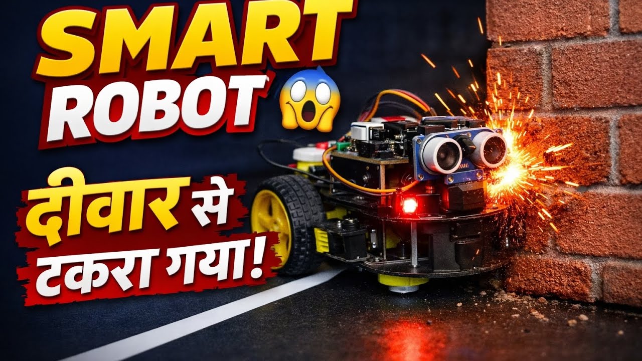 Smart Robot Deewar Se Takra Gaya! 😭 | Ultrasonic Sensor Problem | Apex Robotics
