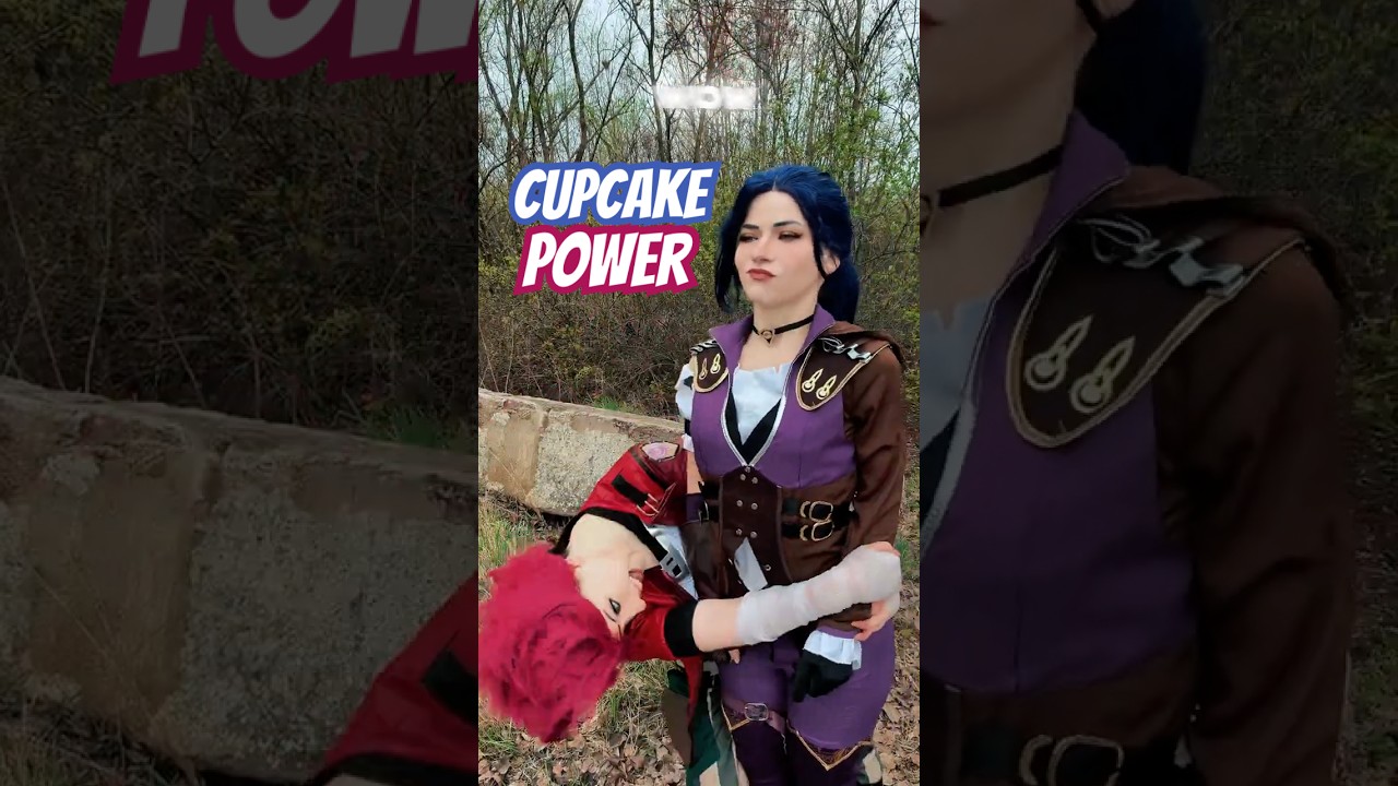 CUPCAKE POWER | Caitlyn Kiramman & Vi @witchera_ #cosplay Caitvi | Arcane