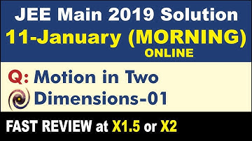 JEE Main 2019 Physics Solutions | Motion in Two Dimensions 01