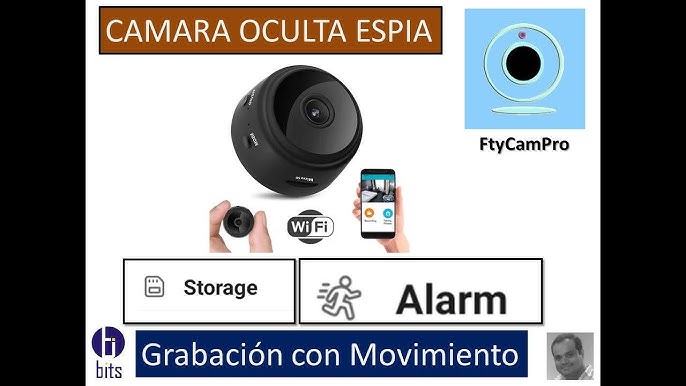 Cámara Oculta o Espía, Alarma, Grabación Continua, FlyCamPro 