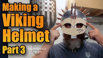 How to make Armor: MAKING A FULL STEEL VIKING HELMET!!! Part 3