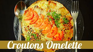 How to make croutons omelette / क्राउटन ऑमलेट कैसे बनाये / omelette / आमलेट