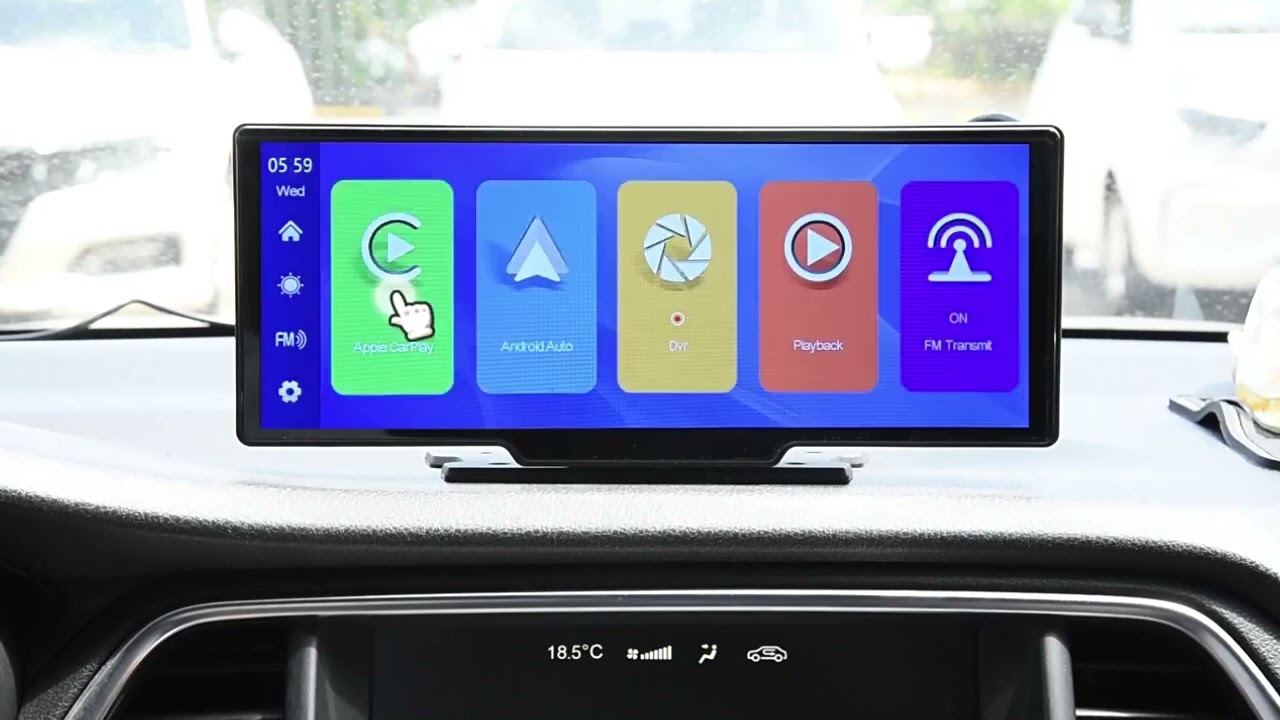 Kabellos für Carplay Android Auto, Tragbares 10,26 Zoll Carplay