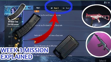 C1S1 WEEK 3 ROYAL PASS MISSIONS Explained BGMI |  WEEK 3 All RP MISSIONS  BGMI C1S1 | C1S1 M1 Week 3