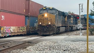 CSX Southbound Intermodal approaching Dresden St Waycross ga CSX Fitzgerald Subdivision 11/2/25 