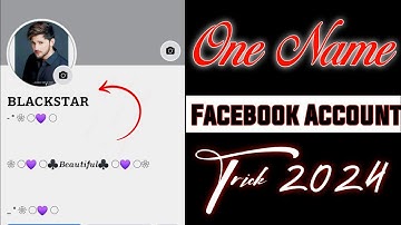 How To Create Facebook Single Name Account Capital letters || Method 2024 One name fb 2024