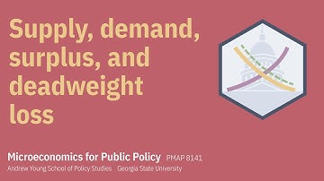 PMAP 8141 • Example: Supply, demand, surplus, and deadweight loss