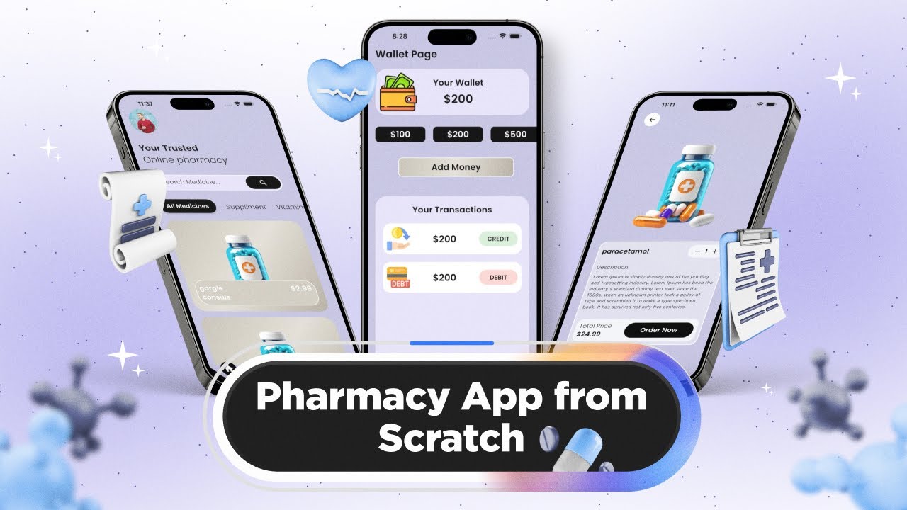💊 Pharmacy App Using Flutter & Firebase | Flutter Firebase Tutorial for Beginners 2025