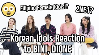 Korean Idols' First time Reaction to Filipino Female Idols BINI DIONE (feat. X:IN)