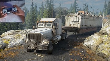 Transporting an oversized construction trailer - SnowRunner |PS4 controller