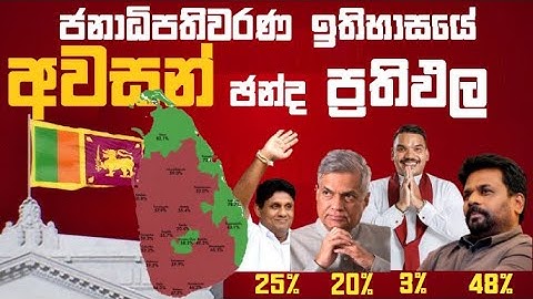 🛑 ජනාධිපතිවරණ ඉතිහාසයේ ප්‍රතිඵල || Presidential Election Results 2024 || Anura, Sajith, Ranil, Namal