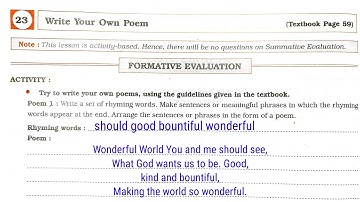 5e klas Engels hoofdstuk 23 schrijf je eigen gedicht werkboek antwoord | klas 5 Engels les 23 wer...
