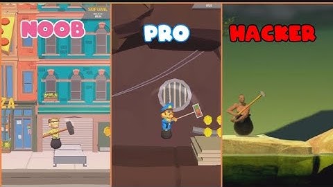 Noob vs Pro vs Hacker Parkour Rush pvp (Sasta Getting Over It) Gameplay