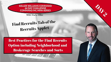 KW 66 Day CommandMC Day 2 - Introducing and Best Practices for the Find Recruits Tab