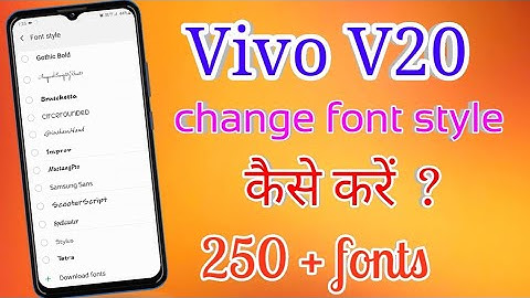 Vivo V20 Change Font Style || How To Change Font Style Vivo V20 || By Tech Boy Mukesh